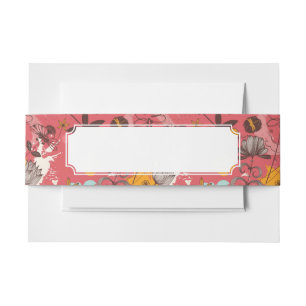 Bandeau De Faire-part Rétro motif floral 7