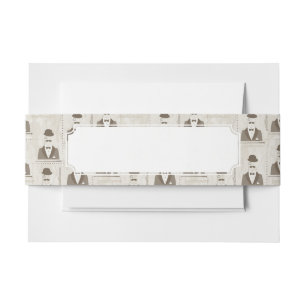 Bandeau De Faire-part Rétro motif pour l'homme