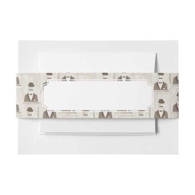 Bandeau De Faire-part Rétro motif pour l'homme (Devant Example)