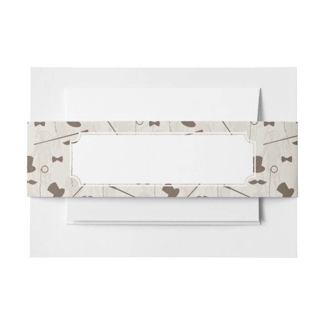 Bandeau De Faire-part Rétro motif pour l'homme 2 (Devant Example)