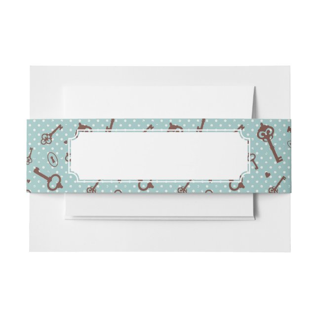 Bandeau De Faire-part Rétros clés de Valentine (Devant Example)