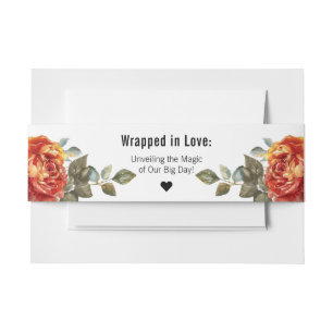 Bandeau De Faire-part Rêves de marbre : Orange Rose Elegance Collection