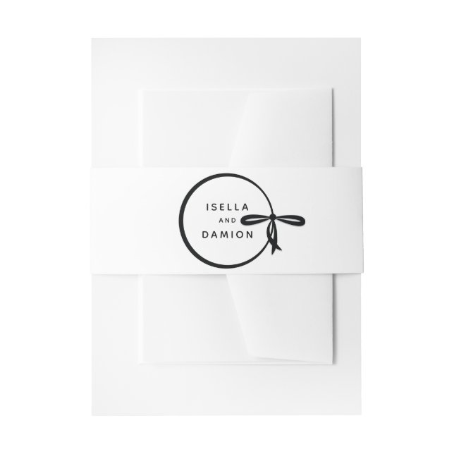 BANDEAU DE FAIRE-PART RIBBON NOIR & BAS (Devant example)