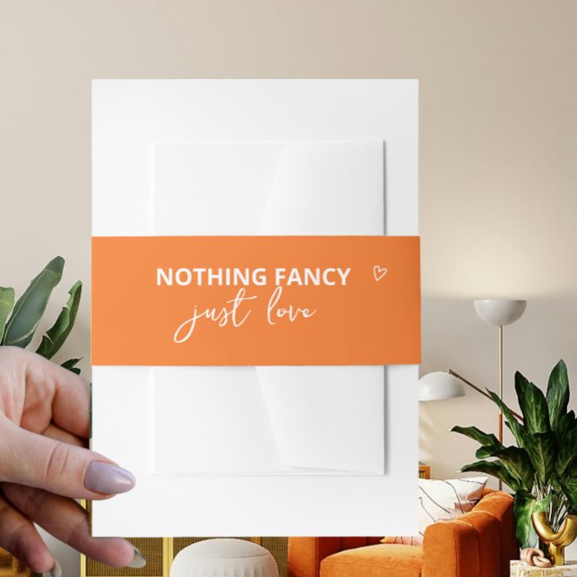 Bandeau De Faire-part Rien De Fancy Just Love Retro les années 70 Mariag (Nothing Fancy Just Love Retro 70s Colorful Wedding Invitation Belly Bands from Ricaso. Mix & match)