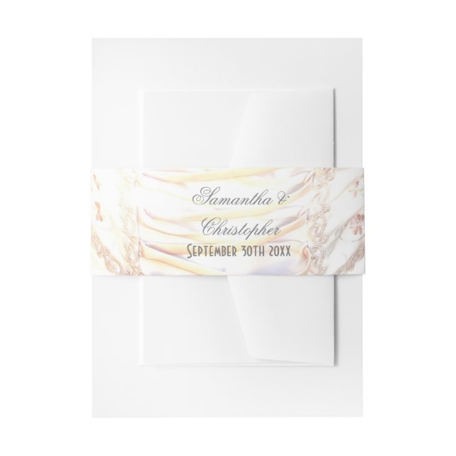 Bandeau De Faire-part Robe mariage de mariées dentelées (Devant example)