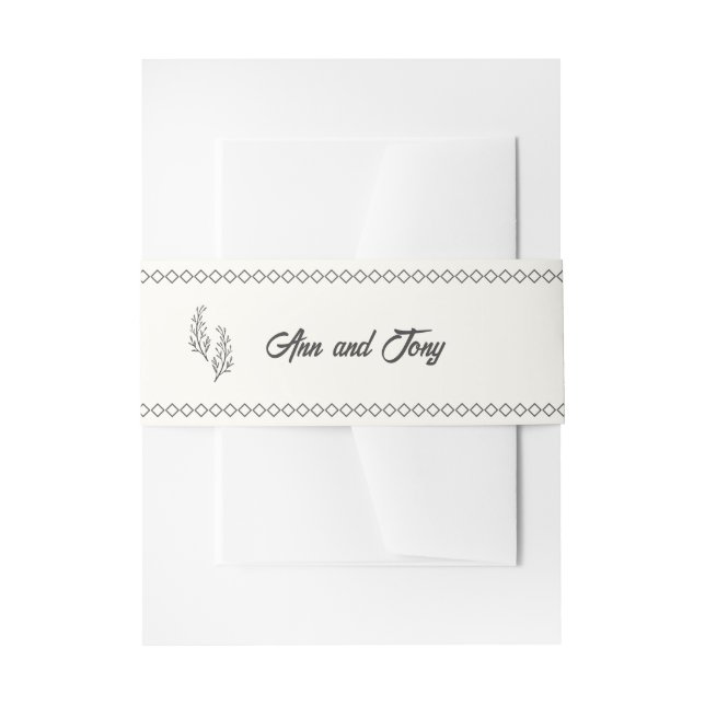 Bandeau De Faire-part Romance Moderne du Désert Bohémien | (Devant example)