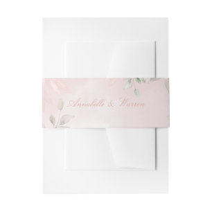 Bandeau De Faire-part Romantic Blush Pink Secret Garden Roses Mariage