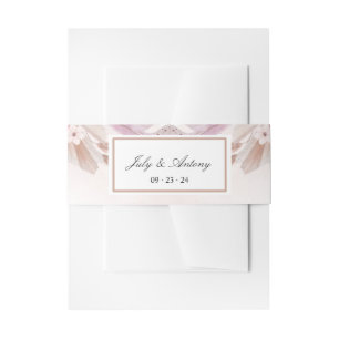 Bandeau De Faire-part Rose et Champagne Moderne mariage tendance