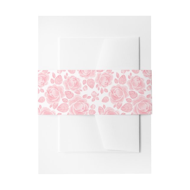 Bandeau De Faire-part Rose Florale Rose Mariage Rose (Devant example)