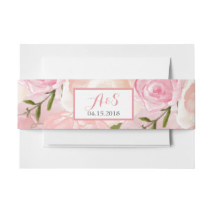 Bandeau De Faire-part rose hydrangée Floral ceinture bande