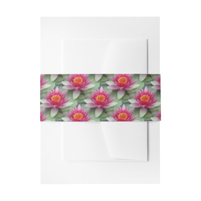 Bandeau De Faire-part Rose Lotus Water Lily (Devant example)