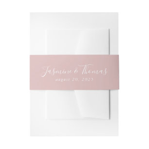 Bandeau De Faire-part Rose Poussiéreux Rose   Mariage