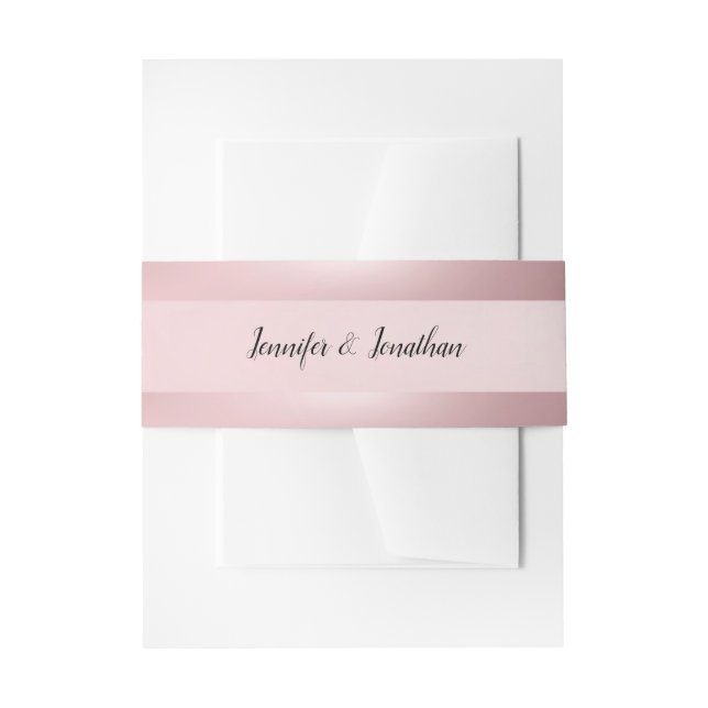 Bandeau De Faire-part Rose professionnel Gold Moderne Calligraphie Scrip (Devant example)