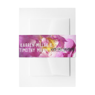 Bandeau De Faire-part Rose Rose Custom Invitation Bandes Belly
