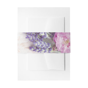 Bandeau De Faire-part Rose sauvage et Mariage de fleurs d'été Lavender