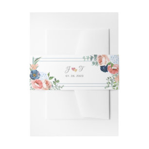 Bandeau De Faire-part Roses bleu et bleu