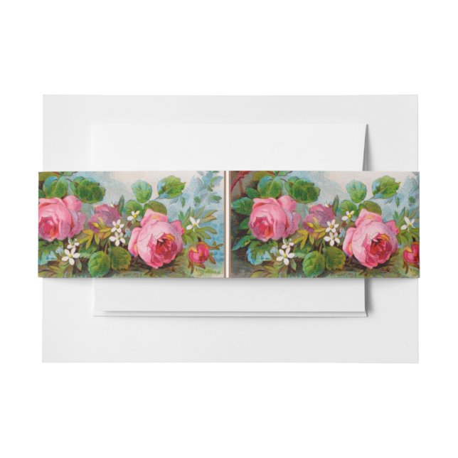 BANDEAU DE FAIRE-PART ROSES & JASMINES (Devant Example)