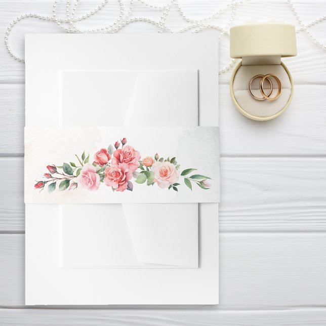 Bandeau De Faire-part Roses roses roses roses romantiques (Créateur téléchargé)