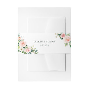 Bandeau De Faire-part Rougissent le mariage rose de fleur