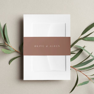Bandeau De Faire-part Rouille solide + Mariage de lettres classique