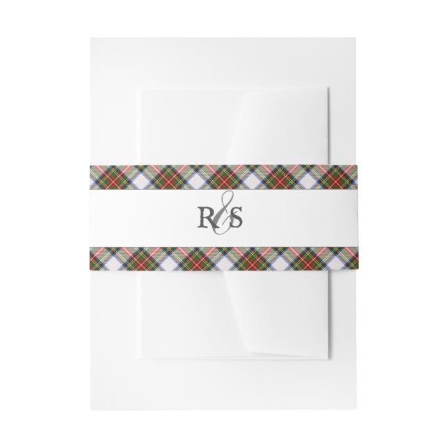 Bandeau De Faire-part Royal Stewart Robe Clan Tartan Scottish Plaid (Devant example)