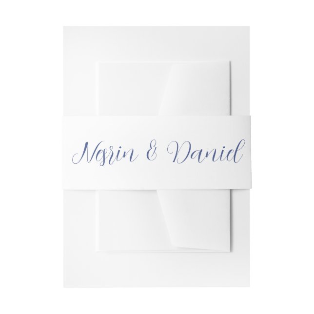 Bandeau De Faire-part Royal Turkish Wedding Invitation White Belly Band (Devant example)