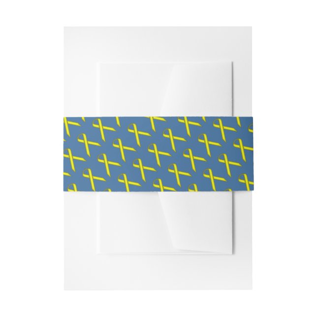 Bandeau De Faire-part Ruban standard jaune par Kenneth Yoncich (Devant example)