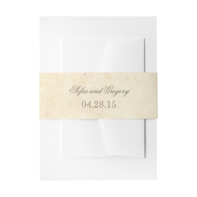 Bandeau De Faire-part Russe vieux papier Mariage Shabby (Devant example)