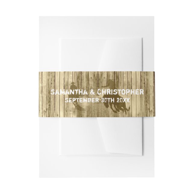 Bandeau De Faire-part Russe western cowboy sauvage ouest mariage (Devant example)