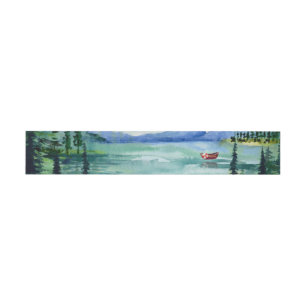 Bandeau De Faire-part Rustic Lake Mariage jumelage Invitation Bande de v