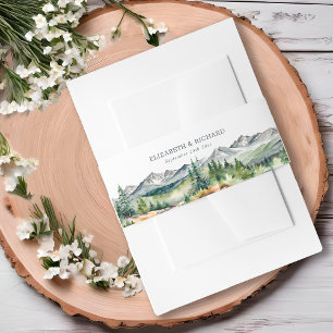 Bandeau De Faire-part Rustic Mountains Aventure commence Mariage de auto