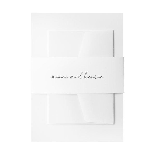 Bandeau De Faire-part Rustic Script Modern Wedding (Devant example)