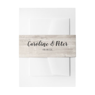 Bandeau De Faire-part Rustic Woodgrain Grange Bois Invitation Bande de v