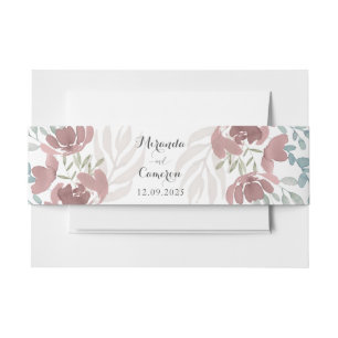 Bandeau De Faire-part Rustique Automne Floral aquarelle