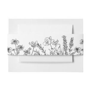 Bandeau De Faire-part Rustique Boho Floral Garden Fleur sauvage Mariage