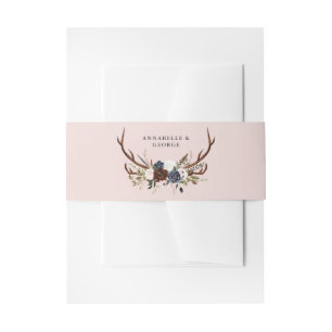 Bandeau De Faire-part Rustique bordeaux mariage botanique floral