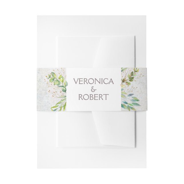 Bandeau De Faire-part Rustique Eucalyptus Mariage de verdure (Devant example)