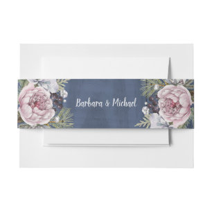 Bandeau De Faire-part Rustique Romantique Bois aquarelle Floral