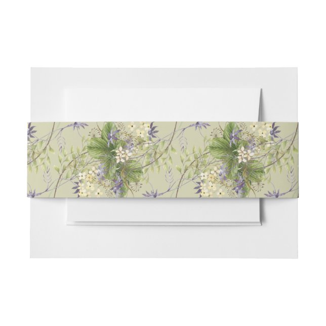 Bandeau De Faire-part Sage Fleur sauvage rustique Lavande & Sage (Devant Example)