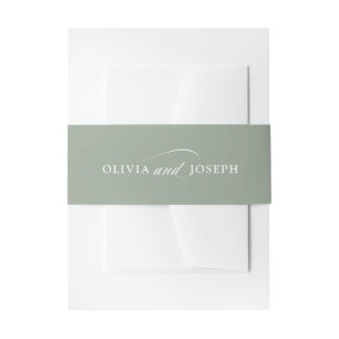 Bandeau De Faire-part Sage Green Élégance italienne   Mariage