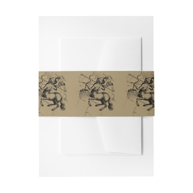 Bandeau De Faire-part Sagittarius Constellation Hevelius 1690 Engraving (Devant example)