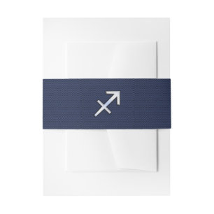 Bandeau De Faire-part Sagittarius Zodiac Sign on Blue Carbon Fiber Decor