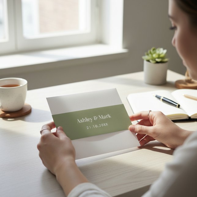 Bandeau De Faire-part Salle de mariée Mariage verte (Créateur téléchargé)