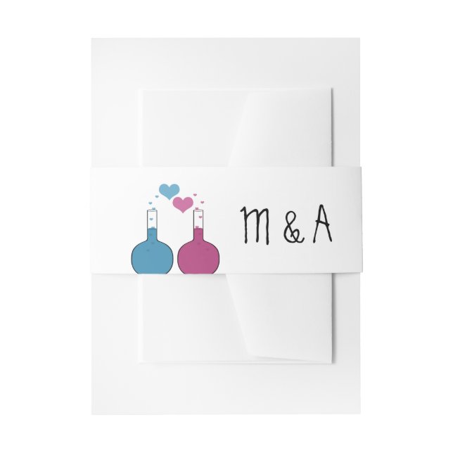 Bandeau De Faire-part Science de l'amour Mariage Belly Bands (Devant example)