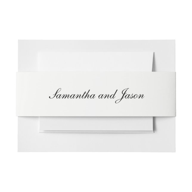 Bandeau De Faire-part Script Mariage classique personnalisé (Devant Example)