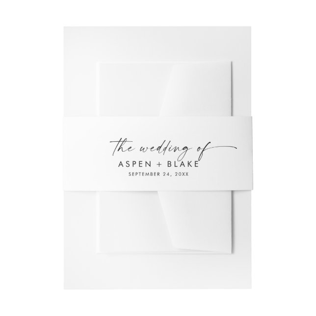 Bandeau De Faire-part Script Moderne Le Mariage De L'Invitation Bande Be (Devant example)