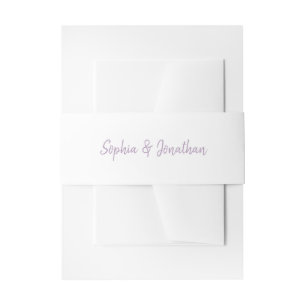 Bandeau De Faire-part Script moderne Mariage blanc et lavande