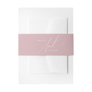 Bandeau De Faire-part Script Whimsical Dusty Rose