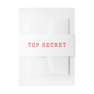 Bandeau De Faire-part Secret Agent Spy Belly Band