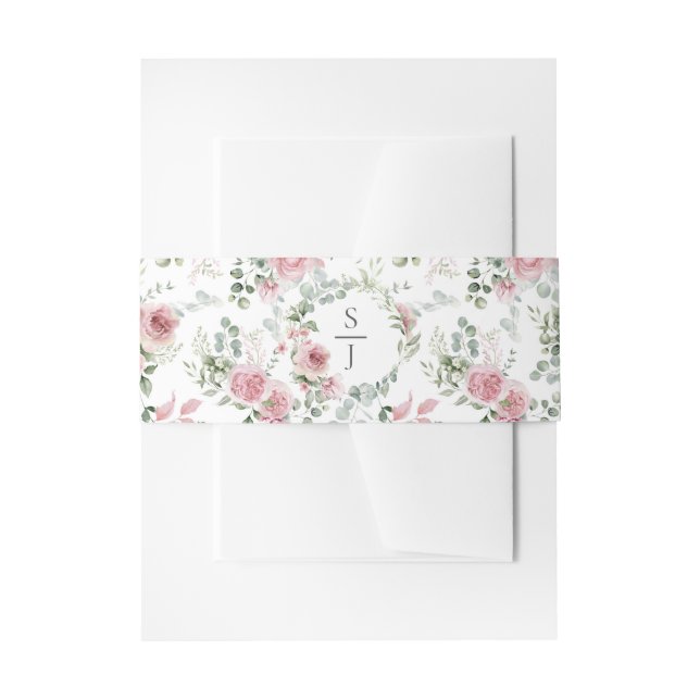Bandeau De Faire-part Shabby Chic Roses Roses Fleurs de mariage en rose  (Devant example)